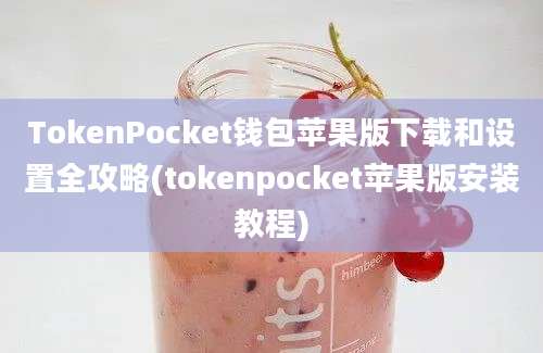 TokenPocket钱包苹果版下载和设置全攻略(tokenpocket苹果版安装教程)