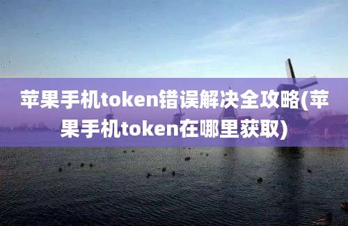 苹果手机token错误解决全攻略(苹果手机token在哪里获取)