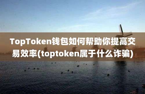 TopToken钱包如何帮助你提高交易效率(toptoken属于什么诈骗)