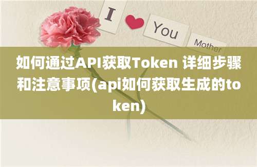 如何通过API获取Token 详细步骤和注意事项(api如何获取生成的token)