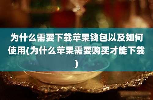 为什么需要下载苹果钱包以及如何使用(为什么苹果需要购买才能下载)