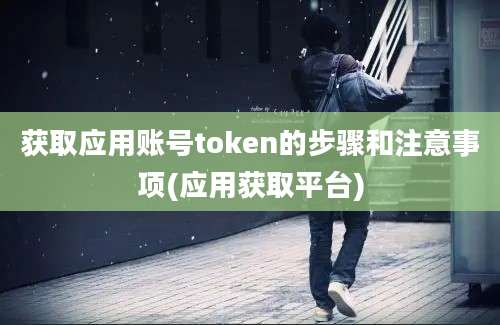 获取应用账号token的步骤和注意事项(应用获取平台)