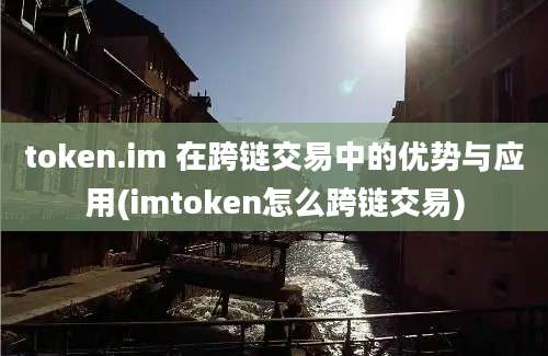 token.im 在跨链交易中的优势与应用(imtoken怎么跨链交易)