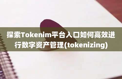 探索Tokenim平台入口如何高效进行数字资产管理(tokenizing)