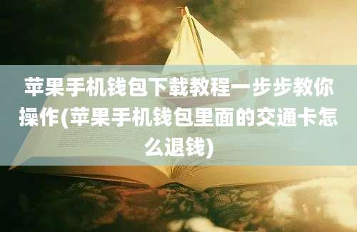 苹果手机钱包下载教程一步步教你操作(苹果手机钱包里面的交通卡怎么退钱)