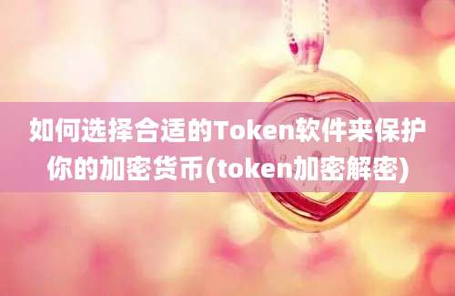 如何选择合适的Token软件来保护你的加密货币(token加密解密)