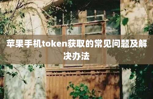 苹果手机token获取的常见问题及解决办法